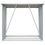 Casetilla para leña acero galvanizado marrón 163x83x154 cm de vidaXL, Accesorios para bolsas y soportes de leña - Ref: Foro24...