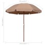 Parasol with taupe gray steel pole 240 cm by vidaXL, Umbrellas - Ref: Foro24-47802, Price: 36,61 €, Discount: %