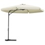 Garden umbrella with steel pole 300 cm sand white by vidaXL, Umbrellas - Ref: Foro24-47313, Price: 101,64 €, Discount: %