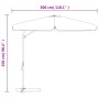 Garden umbrella with steel pole 300 cm sand white by vidaXL, Umbrellas - Ref: Foro24-47313, Price: 101,64 €, Discount: %