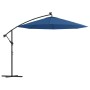 Cantilever umbrella with LED lights and light blue steel pole 300 cm by vidaXL, Umbrellas - Ref: Foro24-47137, Price: 129,23 ...