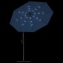 Cantilever umbrella with LED lights and light blue steel pole 300 cm by vidaXL, Umbrellas - Ref: Foro24-47137, Price: 129,23 ...