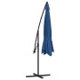 Sombrilla voladiza con poste de aluminio azul 350 cm de vidaXL, Sombrillas - Ref: Foro24-47131, Precio: 115,45 €, Descuento: %