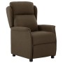 Sillón reclinable eléctrico de tela marrón de vidaXL, Sillones - Ref: Foro24-3073620, Precio: 271,89 €, Descuento: %