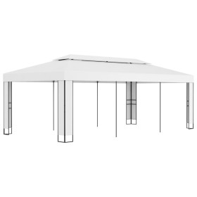 Gazebo with double white roof 3x6 m by vidaXL, Tents and gazebos - Ref: Foro24-47951, Price: 325,59 €, Discount: %