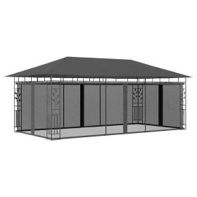 Cenador con mosquitera gris antracita 6x3x2,73 m de vidaXL, Carpas y cenadores - Ref: Foro24-47974, Precio: 375,99 €, Descuen...