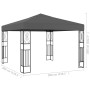 Anthrazitgrauer Stoffpavillon 3x3 m von vidaXL, Zelte und Pavillons - Ref: Foro24-48006, Preis: 166,16 €, Rabatt: %