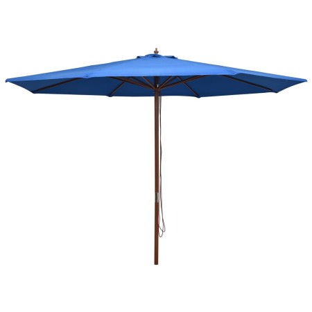 Garden umbrella with blue wooden pole 350 cm by vidaXL, Umbrellas - Ref: Foro24-47139, Price: 98,99 €, Discount: %