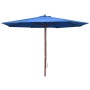 Garden umbrella with blue wooden pole 350 cm by vidaXL, Umbrellas - Ref: Foro24-47139, Price: 98,99 €, Discount: %