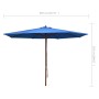 Garden umbrella with blue wooden pole 350 cm by vidaXL, Umbrellas - Ref: Foro24-47139, Price: 98,99 €, Discount: %