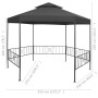 Cenador de jardín gris antracita 323x275x265 cm de vidaXL, Carpas y cenadores - Ref: Foro24-47961, Precio: 216,87 €, Descuent...