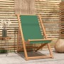 Folding beach chair solid green teak wood by vidaXL, Garden chairs - Ref: Foro24-47416, Price: 51,01 €, Discount: %