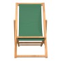 Folding beach chair solid green teak wood by vidaXL, Garden chairs - Ref: Foro24-47416, Price: 51,01 €, Discount: %