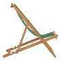 Folding beach chair solid green teak wood by vidaXL, Garden chairs - Ref: Foro24-47416, Price: 51,01 €, Discount: %