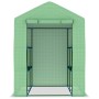 Greenhouse with steel shelves 143x143x195 cm by vidaXL, Greenhouses - Ref: Foro24-48167, Price: 95,12 €, Discount: %