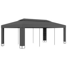 Anthrazitgrauer Doppeldachpavillon 3x6 m von vidaXL, Zelte und Pavillons - Ref: Foro24-47953, Preis: 346,04 €, Rabatt: %