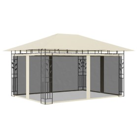 Pavillon mit Moskitonetz, cremefarben, 4 x 3 x 2,73 m, 180 g/m² von vidaXL, Zelte und Pavillons - Ref: Foro24-47970, Preis: 3...