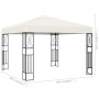 Pavillon aus cremefarbenem Stoff 3x3 m von vidaXL, Zelte und Pavillons - Ref: Foro24-48005, Preis: 223,68 €, Rabatt: %