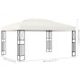 Cream-colored fabric gazebo 3x4 m by vidaXL, Tents and gazebos - Ref: Foro24-48007, Price: 185,38 €, Discount: %