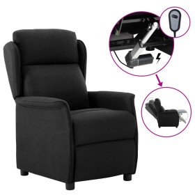 Sillón reclinable eléctrico de tela negro de vidaXL, Sillones - Ref: Foro24-3073618, Precio: 195,99 €, Descuento: %