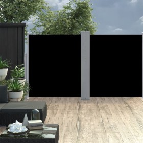 Schwarze einziehbare Seitenmarkise 140x600 cm von vidaXL, Sonnenschirme - Ref: Foro24-48454, Preis: 63,99 €, Rabatt: %