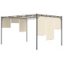 Garden gazebo with cream side curtain 4x3x2.25 m by vidaXL, Tents and gazebos - Ref: Foro24-47994, Price: 258,99 €, Discount: %