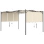 Garden gazebo with cream side curtain 4x3x2.25 m by vidaXL, Tents and gazebos - Ref: Foro24-47994, Price: 258,99 €, Discount: %