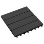 Baldosas de porche de WPC 30x30 cm 1 m² negro 11 unidades de vidaXL, Suelos y moquetas - Ref: Foro24-45023, Precio: 59,99 €, ...