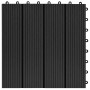 Baldosas de porche de WPC 30x30 cm 1 m² negro 11 unidades de vidaXL, Suelos y moquetas - Ref: Foro24-45023, Precio: 59,99 €, ...