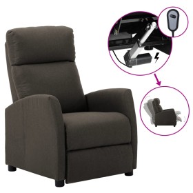 Sillón reclinable eléctrico tela gris taupé de vidaXL, Sillones - Ref: Foro24-3073644, Precio: 229,03 €, Descuento: %