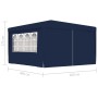 Carpa profesional para fiestas con paredes azul 90 g/m² 4x4 m de vidaXL, Carpas y cenadores - Ref: Foro24-48526, Precio: 141,...