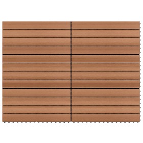 6 units of brown WPC tiles 1m² 60x30 cm by vidaXL, Floors and carpets - Ref: Foro24-49055, Price: 74,99 €, Discount: %