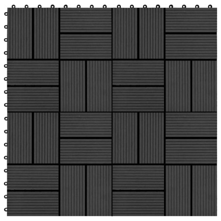 WPC-Verandafliesen 30x30 cm 1 m² schwarz 11 Einheiten von vidaXL, Böden und Teppiche - Ref: Foro24-45031, Preis: 51,57 €, Rab...