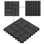 WPC-Verandafliesen 30x30 cm 1 m² schwarz 11 Einheiten von vidaXL, Böden und Teppiche - Ref: Foro24-45031, Preis: 51,57 €, Rab...