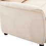 Sillón reclinable eléctrico de tela crema de vidaXL, Sillones - Ref: Foro24-3073625, Precio: 199,34 €, Descuento: %