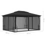 Gazebo with anthracite gray nets 300x400x265 cm by vidaXL, Tents and gazebos - Ref: Foro24-48598, Price: 336,99 €, Discount: %