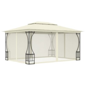 Pavillon mit cremefarbenen Netzen 300x400x265 cm von vidaXL, Zelte und Pavillons - Ref: Foro24-48596, Preis: 350,75 €, Rabatt: %