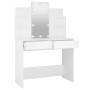 Dressing table with white LED lights 96x40x142 cm by vidaXL, Bedroom Dressers - Ref: Foro24-808819, Price: 166,99 €, Discount: %