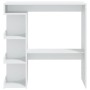 Bar table with glossy white chipboard shelf 100x50x101.5 cm by vidaXL, Kitchen and dining tables - Ref: Foro24-809455, Price:...