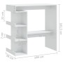 Bar table with glossy white chipboard shelf 100x50x101.5 cm by vidaXL, Kitchen and dining tables - Ref: Foro24-809455, Price:...