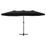 Garden umbrella with black aluminum pole 460x270 cm by vidaXL, Umbrellas - Ref: Foro24-47302, Price: 153,46 €, Discount: %