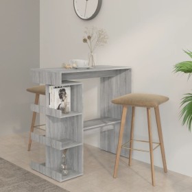 Sonoma gray storage shelf bar table 100x50x101.5 cm by vidaXL, Kitchen and dining tables - Ref: Foro24-812961, Price: 88,66 €...