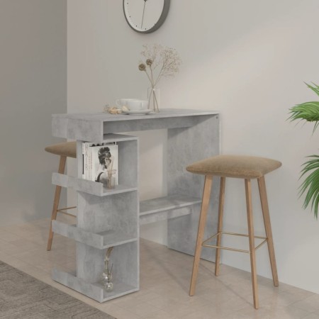 Concrete gray plywood storage bar table 100x50x101.5 cm by vidaXL, Kitchen and dining tables - Ref: Foro24-809453, Price: 84,...