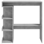 Mesa bar almacenaje contrachapada gris hormigón 100x50x101,5 cm de vidaXL, Mesas de cocina y de comedor - Ref: Foro24-809453,...