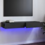 Mueble para TV con luces LED gris brillante 120x35x15,5 cm de vidaXL, Muebles TV - Ref: Foro24-832871, Precio: 71,11 €, Descu...