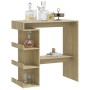 Oak plywood storage shelf bar table 100x50x101.5 cm by vidaXL, Kitchen and dining tables - Ref: Foro24-809452, Price: 89,93 €...