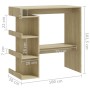 Oak plywood storage shelf bar table 100x50x101.5 cm by vidaXL, Kitchen and dining tables - Ref: Foro24-809452, Price: 89,93 €...