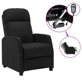 Sillón reclinable eléctrico de cuero sintético negro de vidaXL, Sillones - Ref: Foro24-3073734, Precio: 261,99 €, Descuento: %