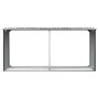 Casetilla para leña acero galvanizado gris 330x92x153 cm de vidaXL, Accesorios para bolsas y soportes de leña - Ref: Foro24-4...