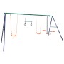 Juego de columpios con aros de gimnasia y 4 asientos acero de vidaXL, Columpios y estructuras de juegos - Ref: Foro24-92315, ...